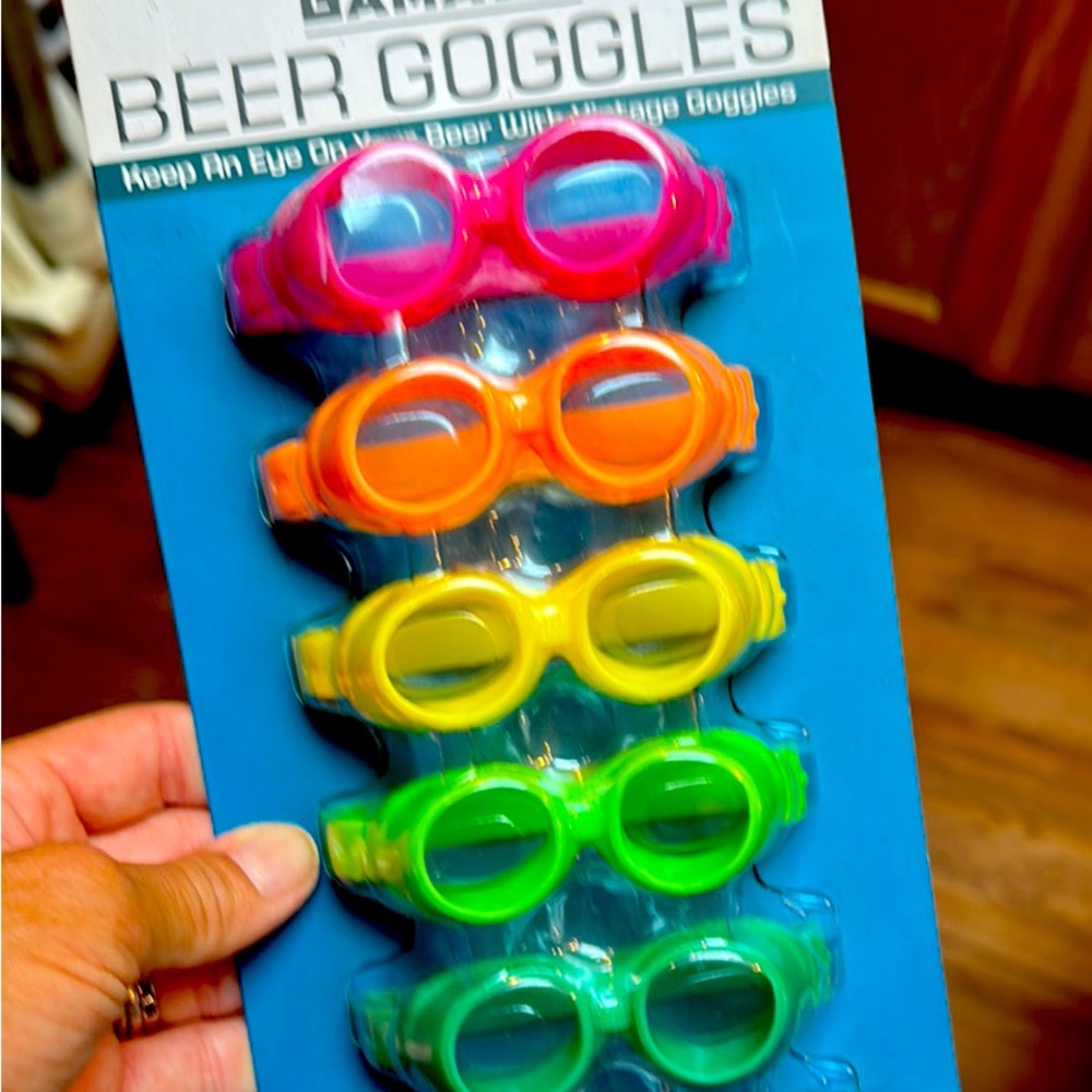 Fun beer bottle “goggles”